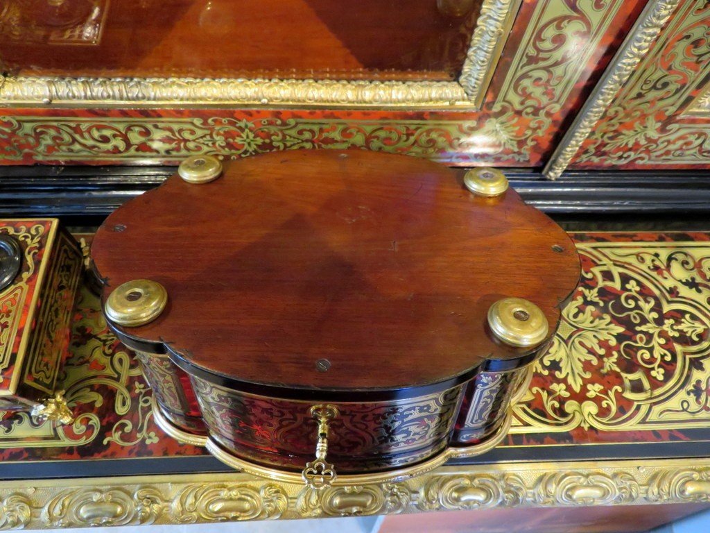 Signée Tahan Boite à Bijoux En Marqueterie Boulle Epoque Napoléon III-photo-8