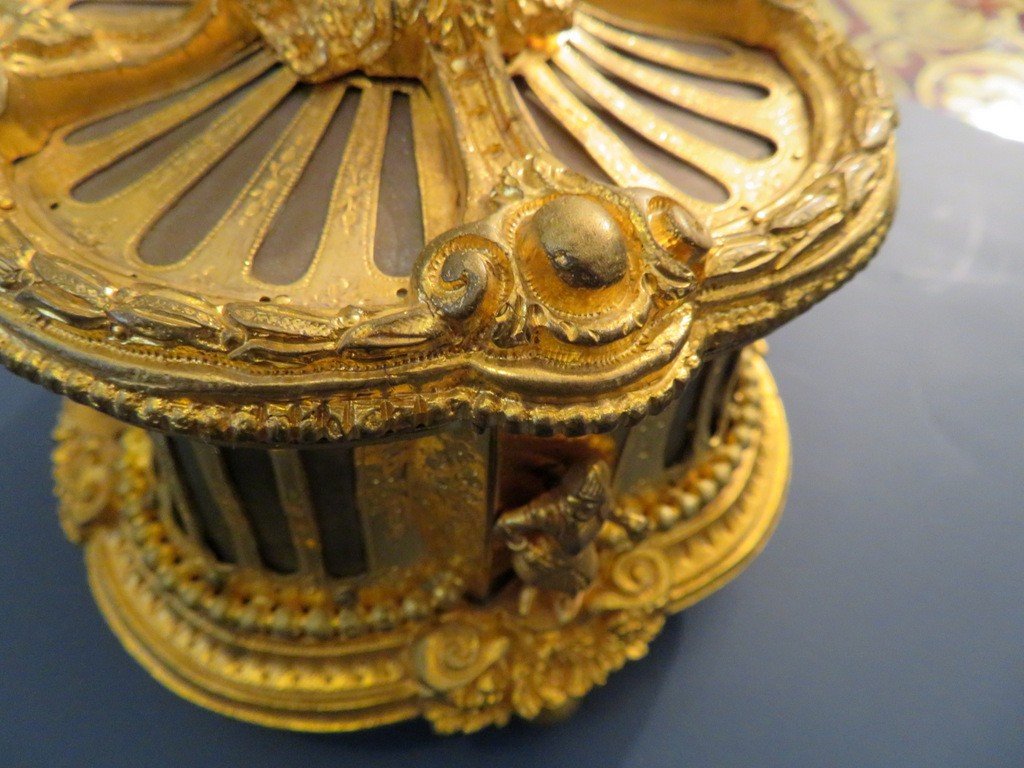 Estampillée Boissier Boite à Bijoux En Bronze Boulle Epoque Napoléon III-photo-4