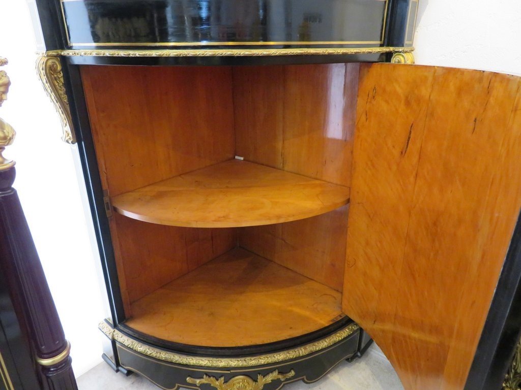 Furniture Of Corners With Brass Inlay Firt 19th  Before Napoleon III Period -photo-1