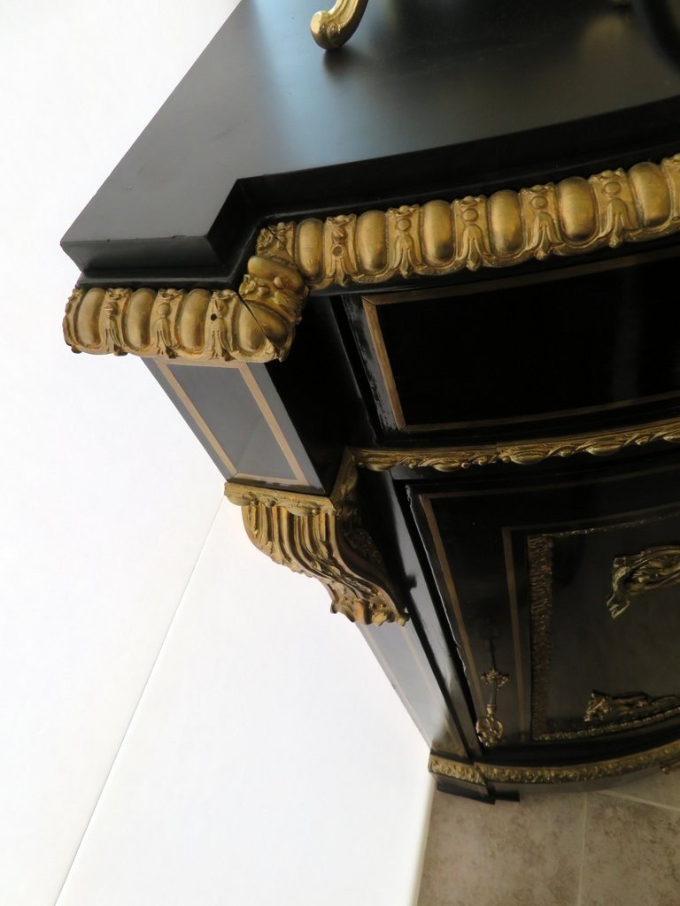 Furniture Of Corners With Brass Inlay Firt 19th  Before Napoleon III Period -photo-3