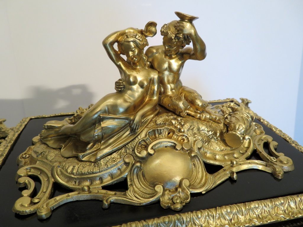 Importante Boite à Bijoux Noite Bronze d'époque Napoléon III Boulle-photo-2