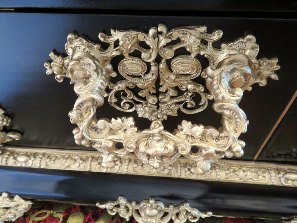 Importante Boite à Bijoux Noite Bronze d'époque Napoléon III Boulle-photo-3