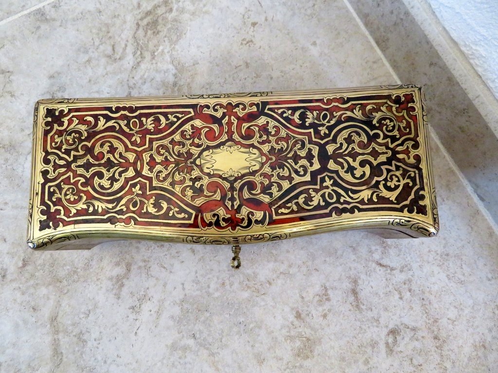 Glove Box With Boulle Marquetry On All Sides  Napoleon III Period Perfect Condition-photo-3