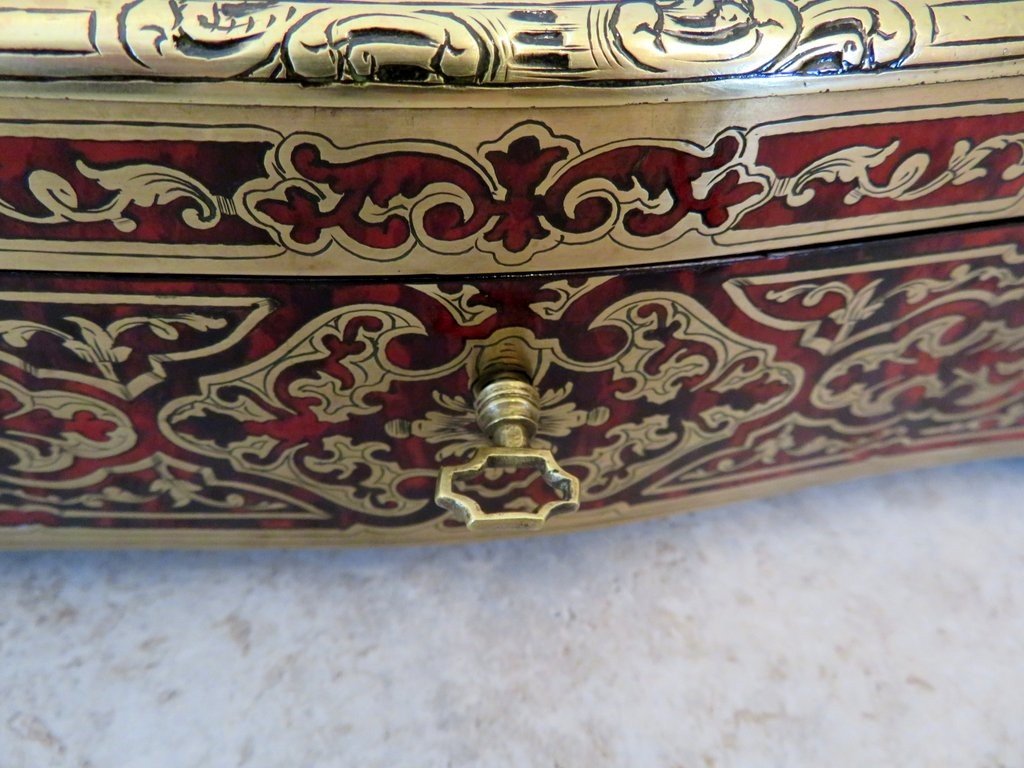 Glove Box With Boulle Marquetry On All Sides  Napoleon III Period Perfect Condition-photo-6