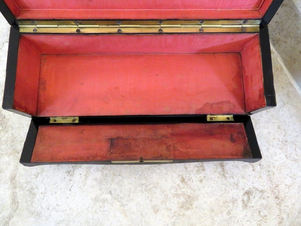 Glove Box With Boulle Marquetry On All Sides  Napoleon III Period Perfect Condition-photo-7