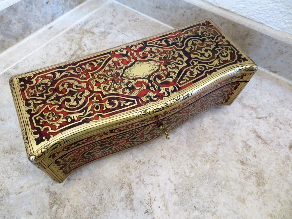 Glove Box With Boulle Marquetry On All Sides  Napoleon III Period Perfect Condition