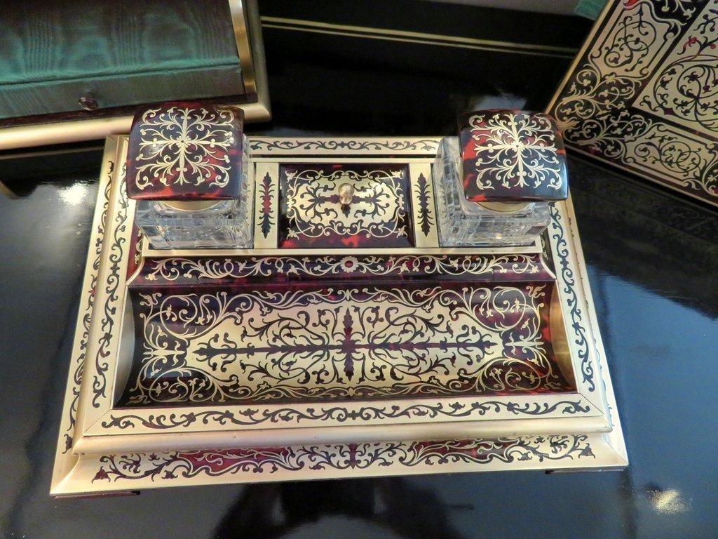 Stamped Vickery Document Holder In Boulle Marquetry Napoleon III Period 19th-photo-2