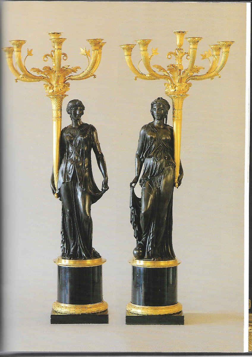 Thomire Pair Of Candelabra 117 Cm In Bronze Early 19th Century Perfect Condition-photo-7