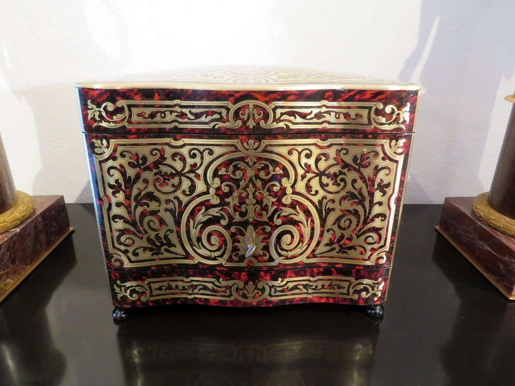 Crystal Tantalus Box Boulle Napoleon III Period 19th-photo-1