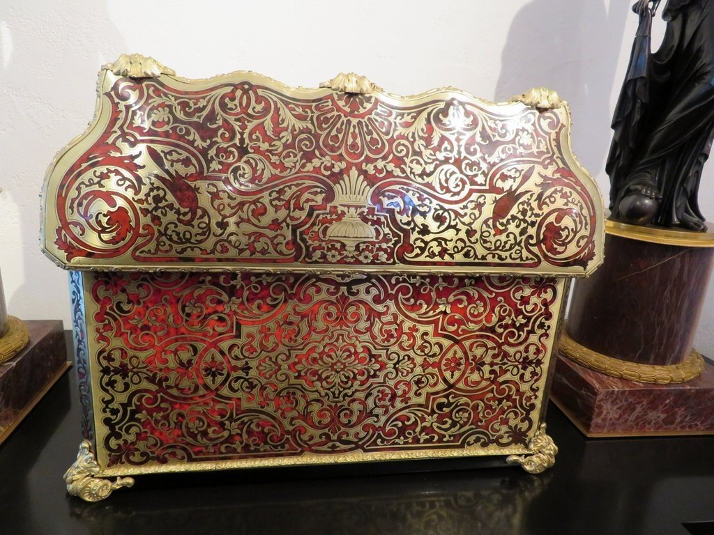 Writing Case In Boulle Marquetry On All Sides From The Napoleon III Period-photo-2