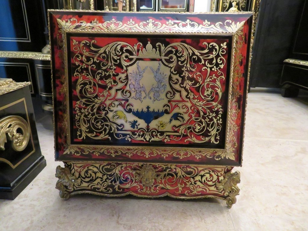 Jewelry Box With Boulle Marquetry On All Sides From The Napoleon III Period-photo-4