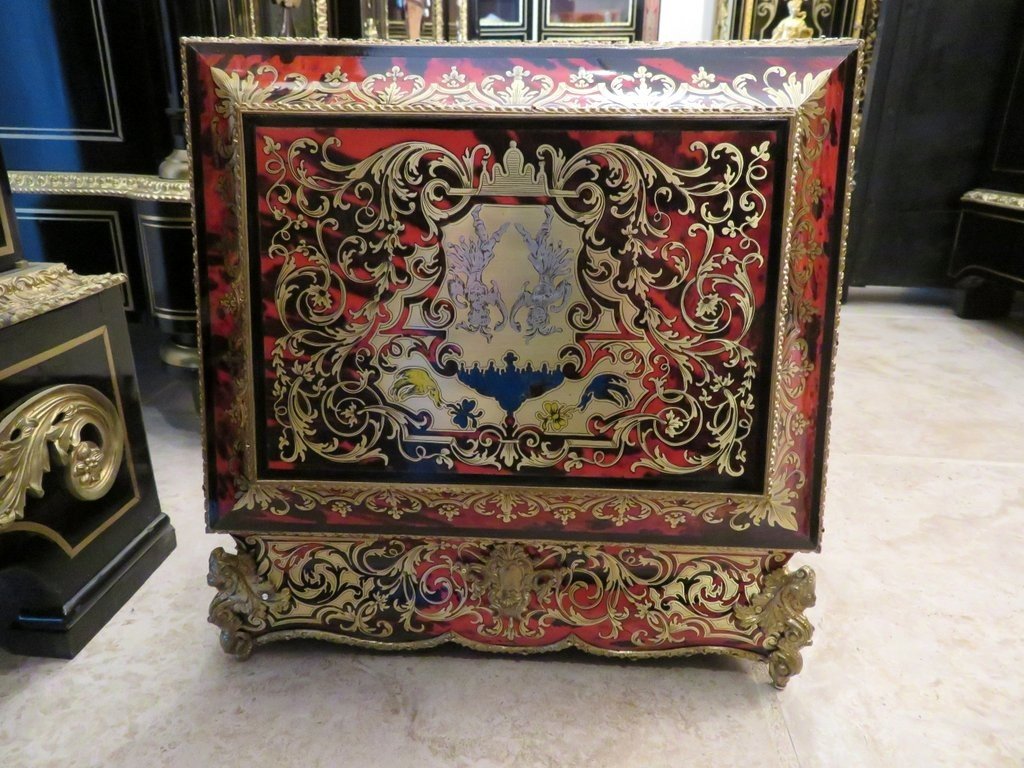 Jewelry Box With Boulle Marquetry On All Sides From The Napoleon III Period-photo-5