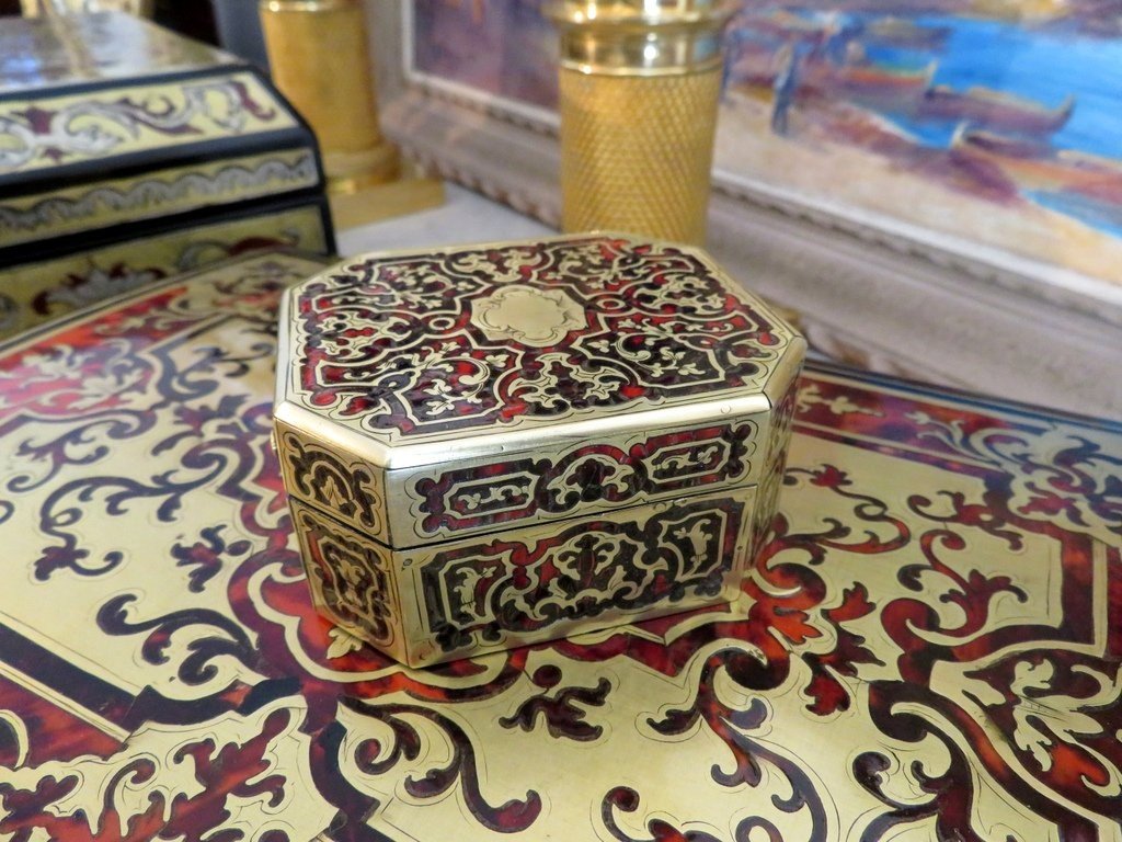 Watch Holder In Boulle Marquetry, Napoleon III Period-photo-2