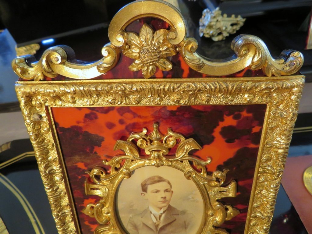 Boulle Marquetry Photo Frame From The Napoleon III Period-photo-2