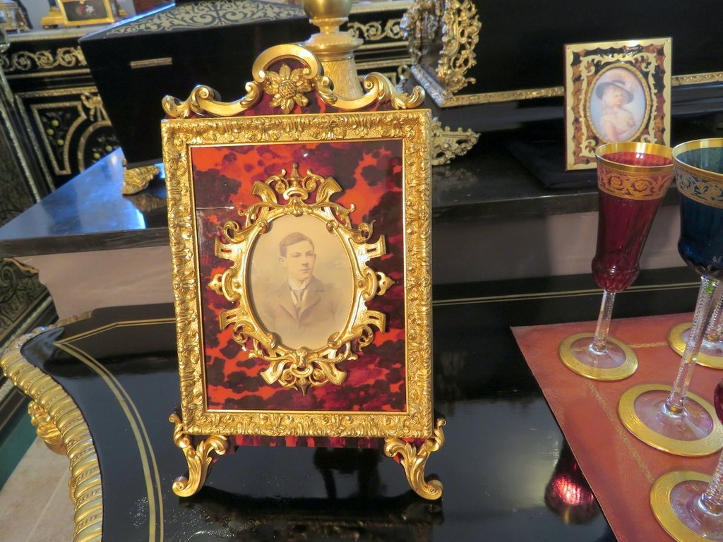 Cadre Photo En Marqueterie Boulle d'époque Napoléon III-photo-1