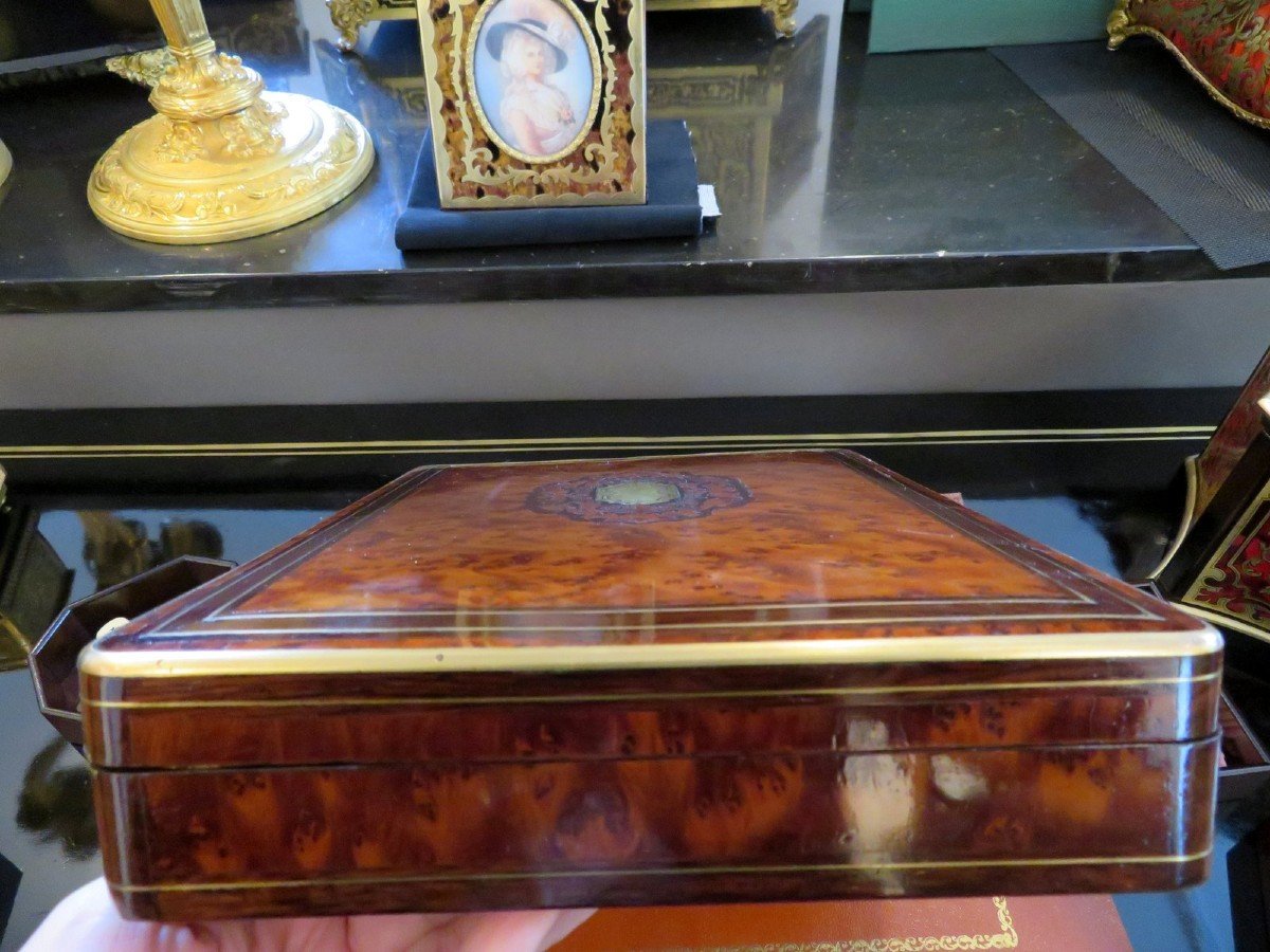 Game Box In Boulle Marquetry Napoleon III Period 19th-photo-4