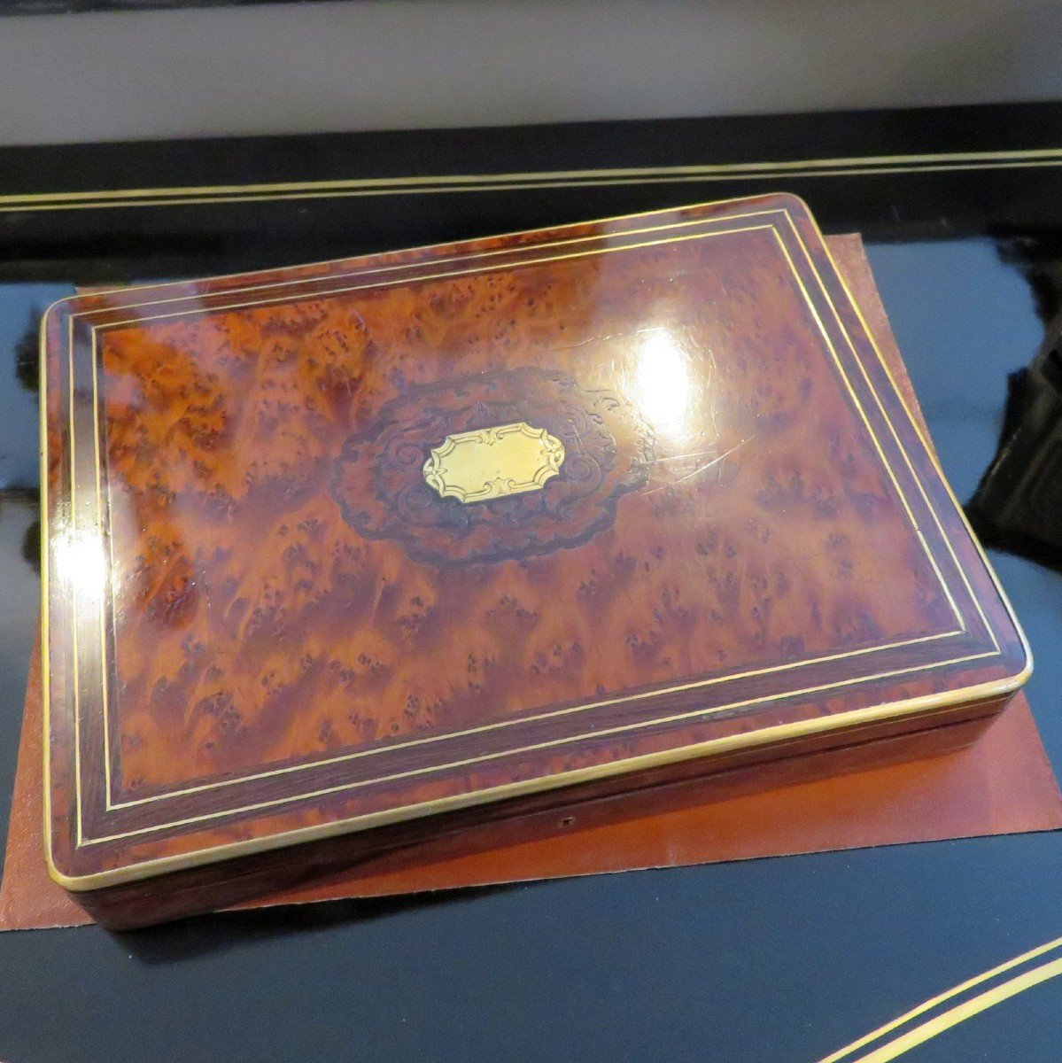 Game Box In Boulle Marquetry Napoleon III Period 19th