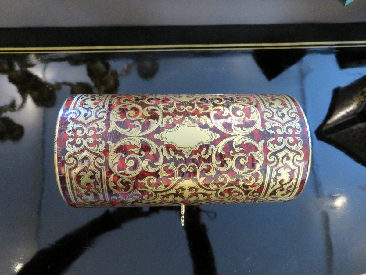  Letter Box In Boulle Marquetry Napoleon III Period 19th-photo-1