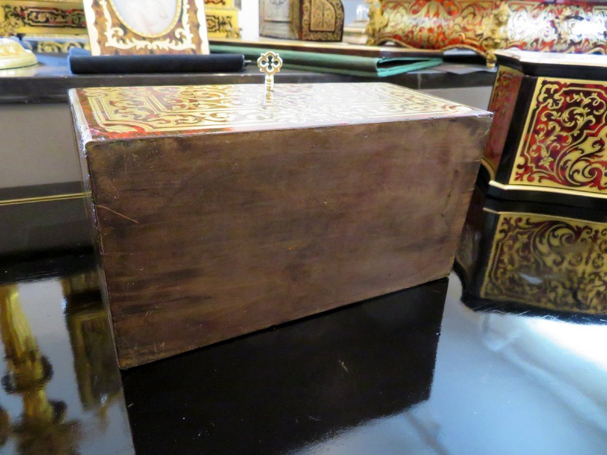  Letter Box In Boulle Marquetry Napoleon III Period 19th-photo-8