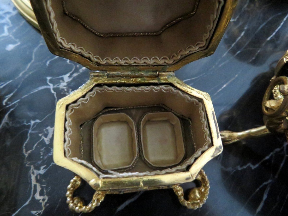  Small Boulle Tortoiseshell Scent Fragancy  Box From The Napoleon III Period-photo-6