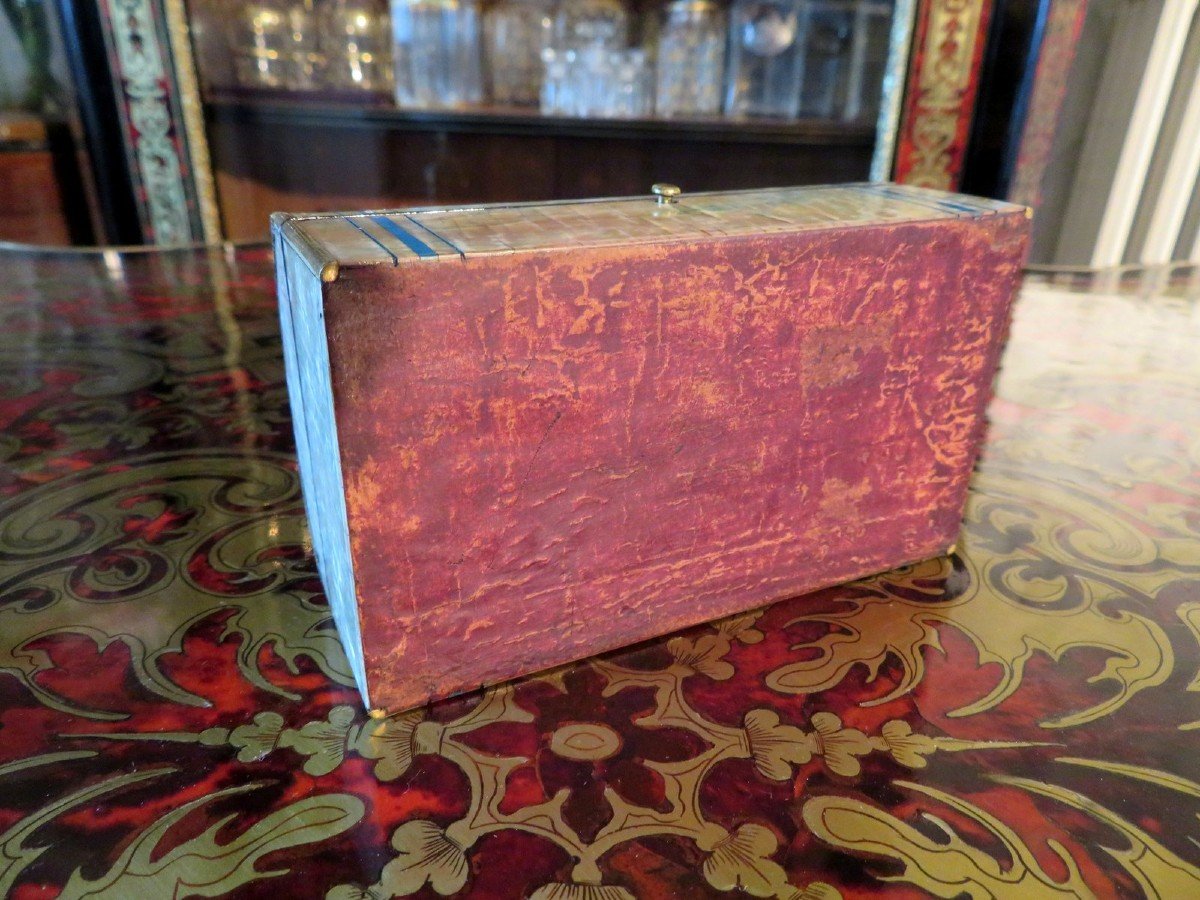 Boulle  Marquetry Of Mother-of-pearl Marquetry Box  Napoleon III Period 19th-photo-4