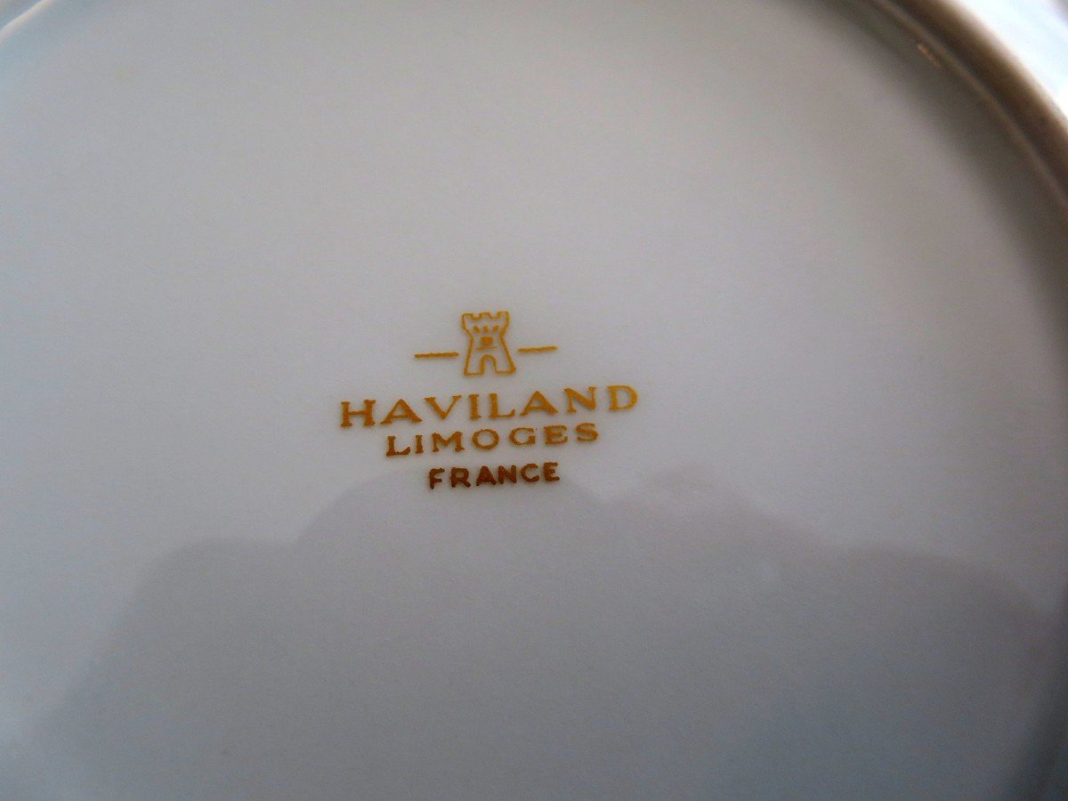 Haviland Imperator Service En Porcelaine De Limoges Bleu De Four Modéle Rare-photo-4