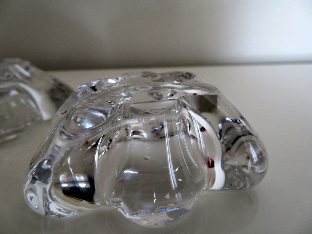 Pair Of Salt And Pepper In Crystal Signed Daum-photo-4