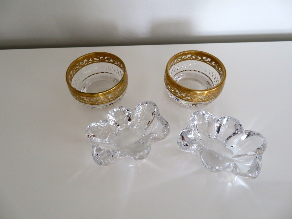 Pair Of Salt And Pepper In Crystal Signed Daum-photo-8