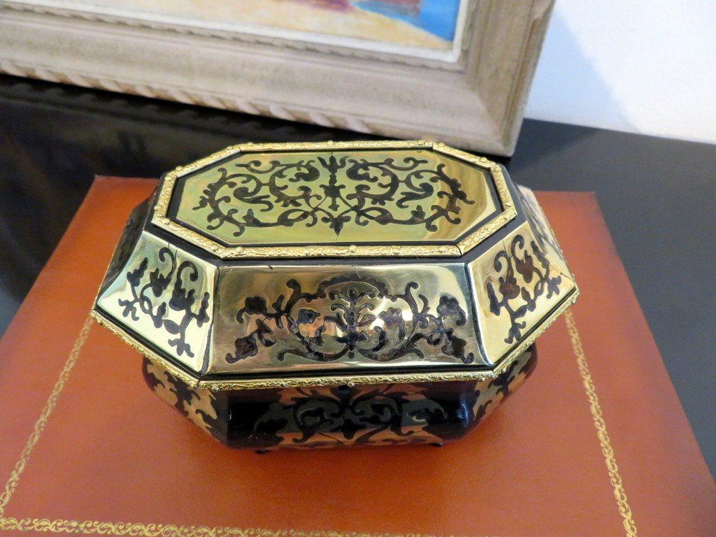 Little Jewelry Box In  Boulle Marquetry Napoleon III Period-photo-2