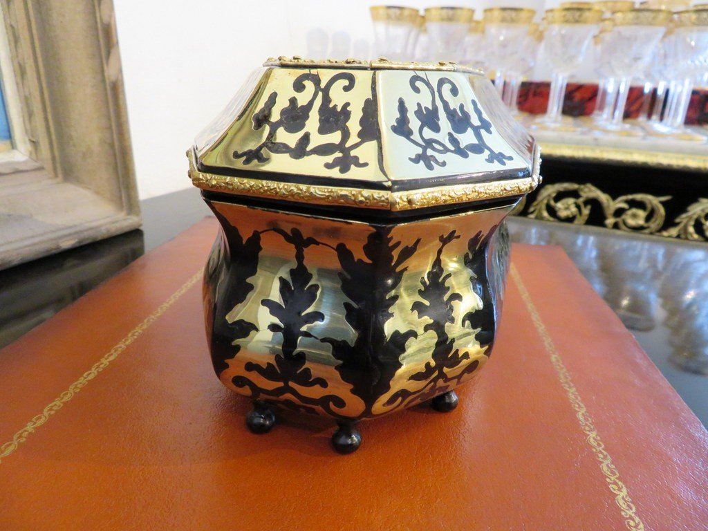 Little Jewelry Box In  Boulle Marquetry Napoleon III Period-photo-1