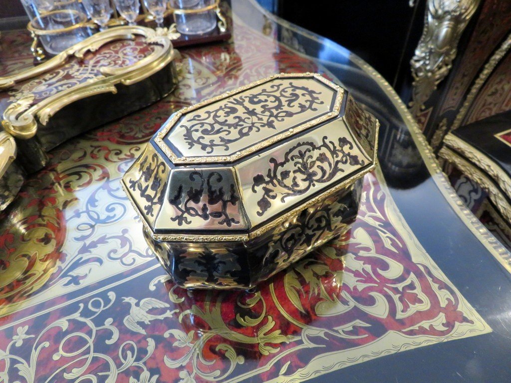 Little Jewelry Box In  Boulle Marquetry Napoleon III Period-photo-8