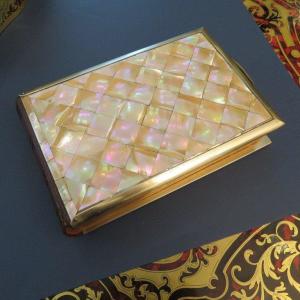 Book Photo Album In Boulle Marquetry Napoleon III Period Mother Of Pearl