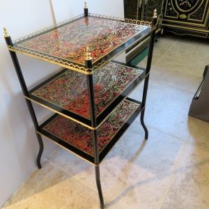 Little Table In Boulle Marquetry 19th Napoleon III Period 