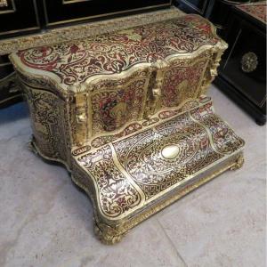 Writing Case In Boulle Marquetry On All Sides From The Napoleon III Period