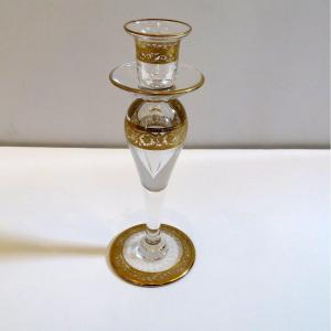 Bougeoir Saint Louis Thistle Or Cristal 22.5cm