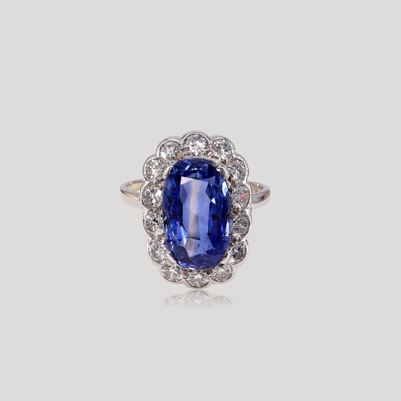 Sapphire And Diamonds Ring