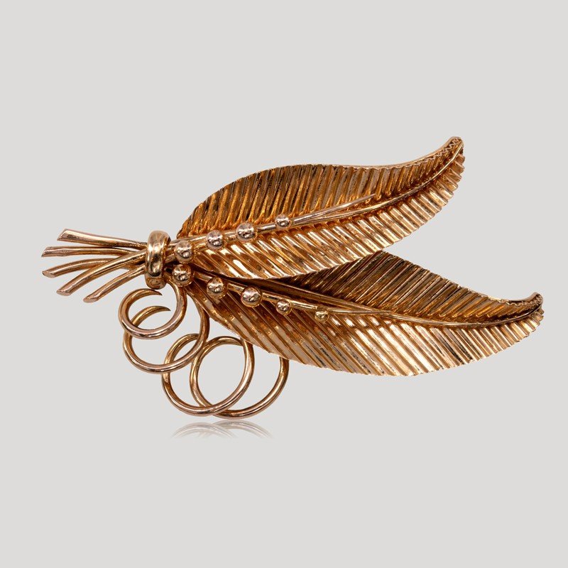 1950s Leaves Brooch-photo-3