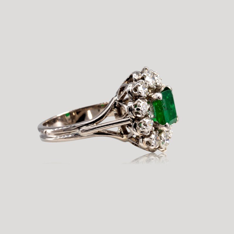 Emerald And Diamond Ring, 1960s-photo-3