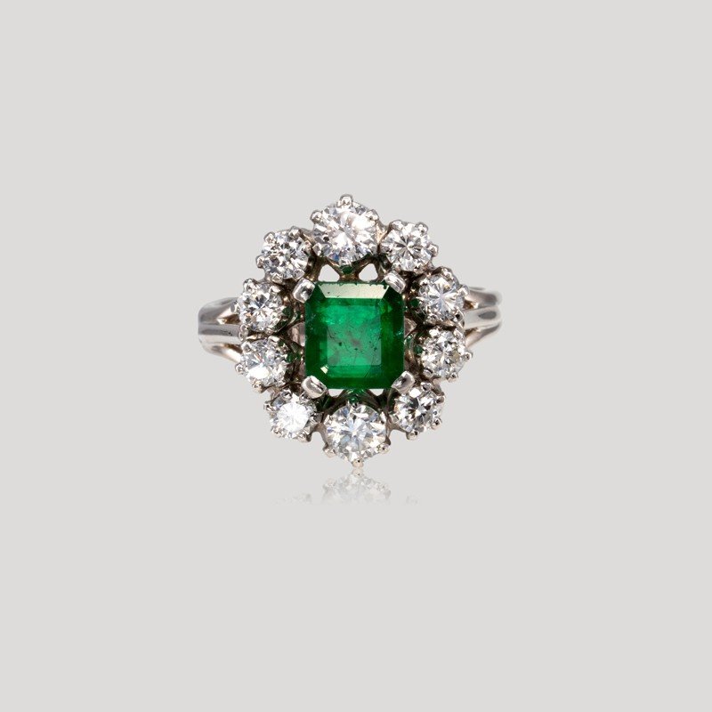 Emerald And Diamond Ring, 1960s