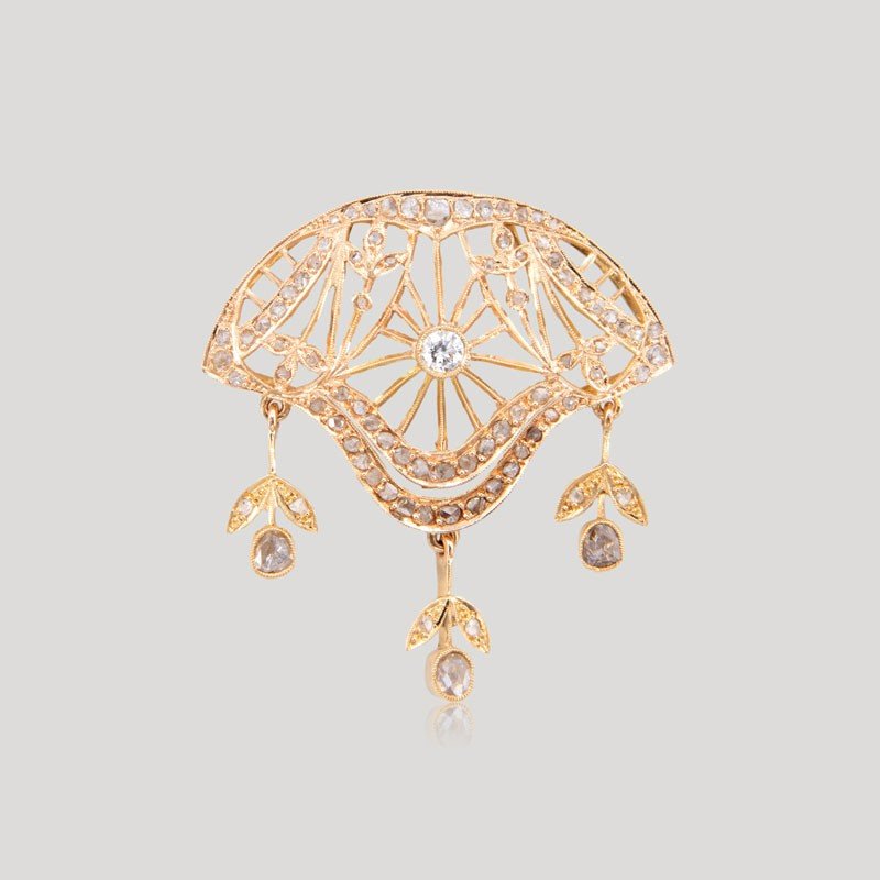 Art Nouveau Pendant With Dangles