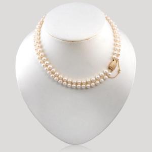 Two Row Pearl Necklace