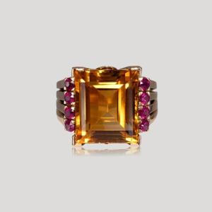 Citrine Ring 1950s