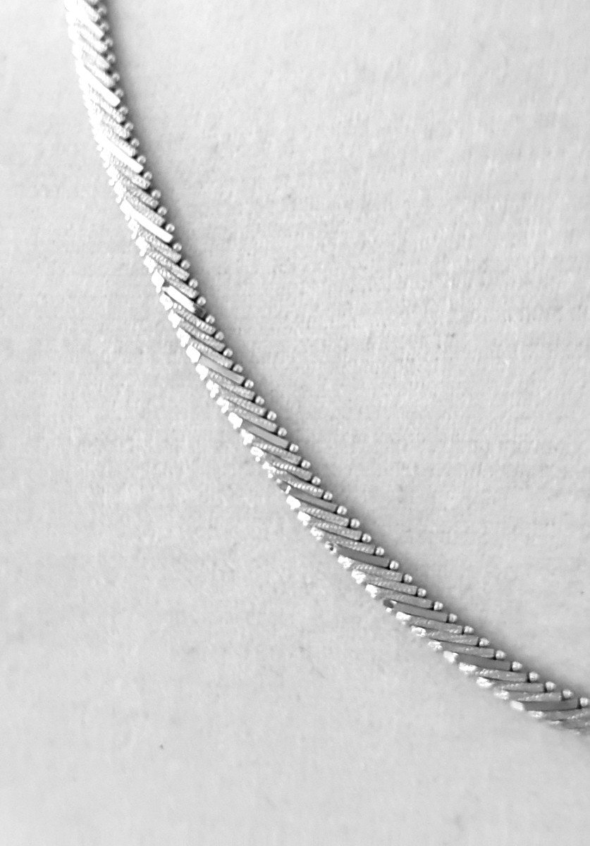 White Gold Necklace - 1960/1970 Period-photo-2