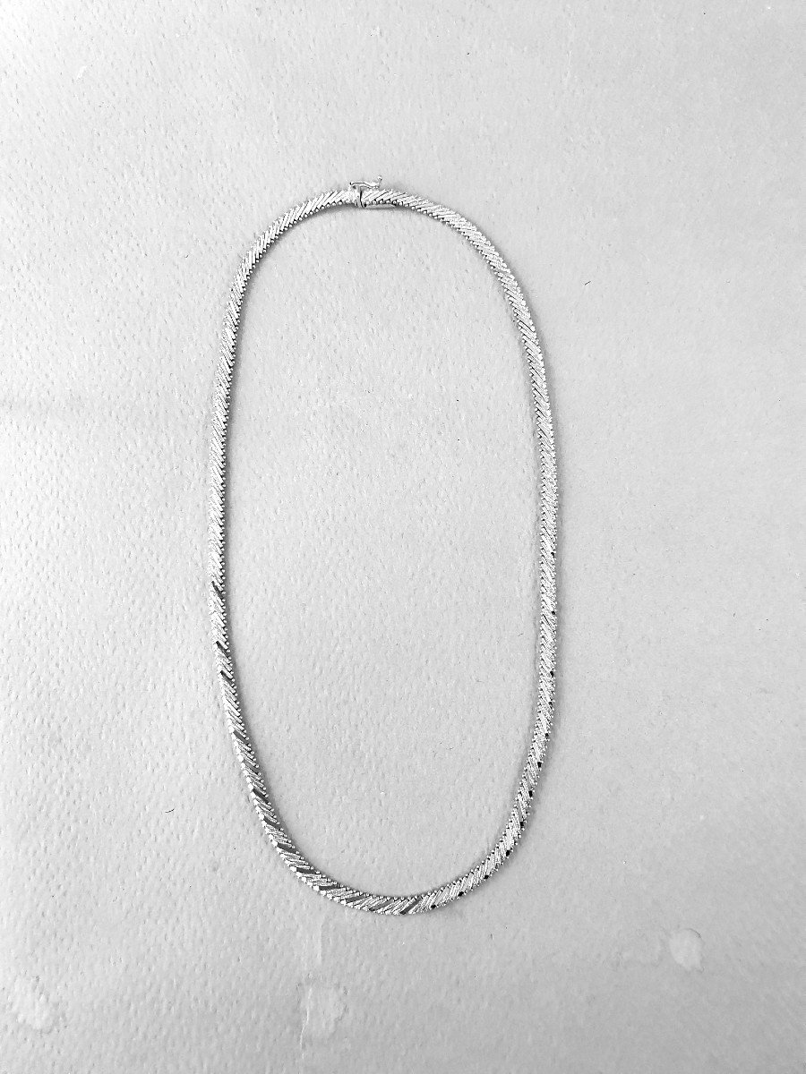 White Gold Necklace - 1960/1970 Period-photo-1