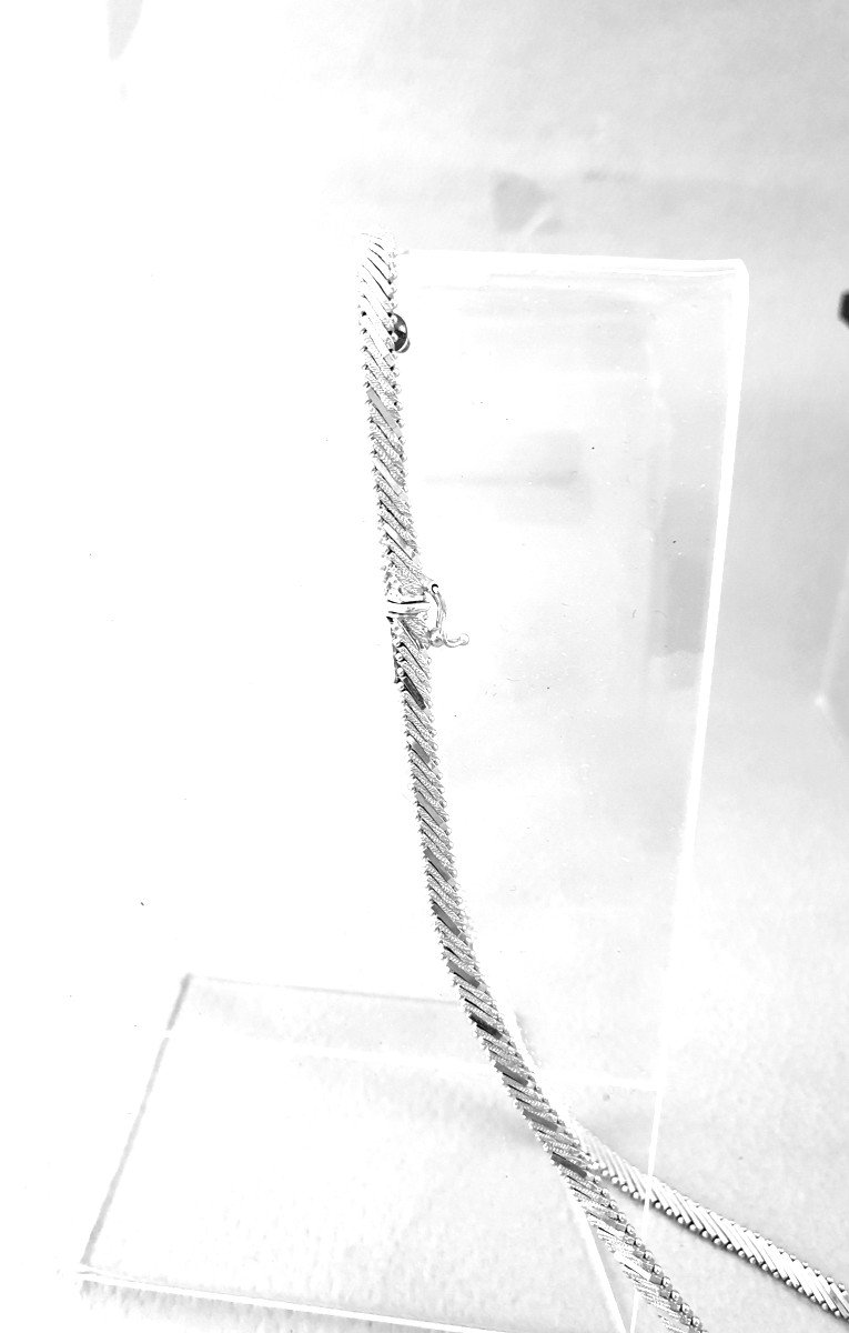 White Gold Necklace - 1960/1970 Period-photo-2