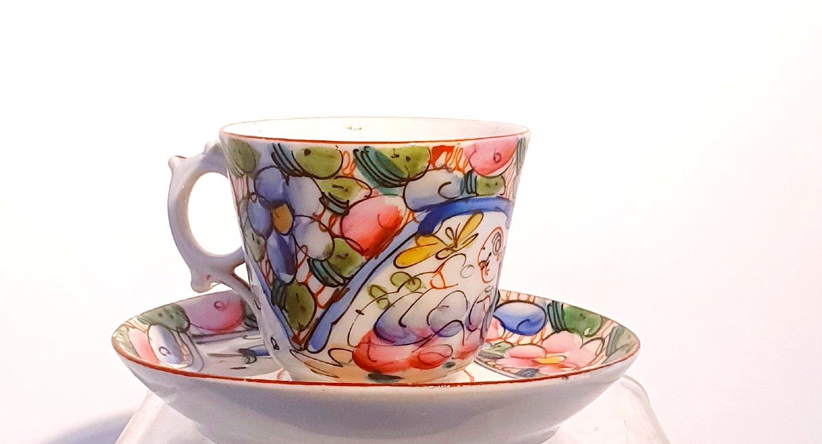 TASSE A MOKA PORCELAINE DE BAYEUX -FIN 19ème  SIÈCLE 