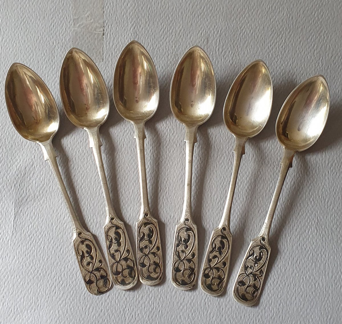  PУССКОЕ ИСКУССТВО - Nielle Silver Spoons Circa 1868-photo-1