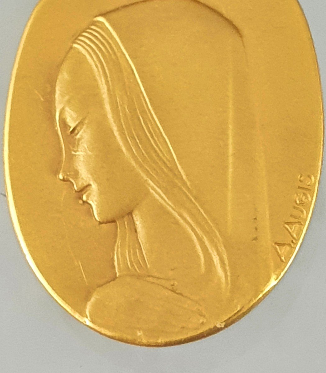 MEDAILLE de VIERGE - A. AUGIS - OR JAUNE 750°/°°-photo-3