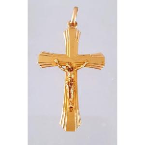 PETITE CROIX OR JAUNE  AVEC CHRIST