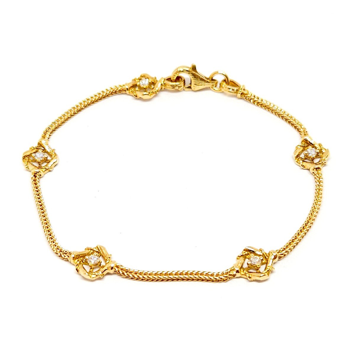 David Yurman Cable Spiral Bracelet in 18K Gold with Diamonds, 3mm, Size M –  Bailey's Fine Jewelry